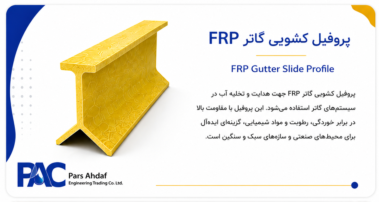 پروفیل کشویی گاتر FRP